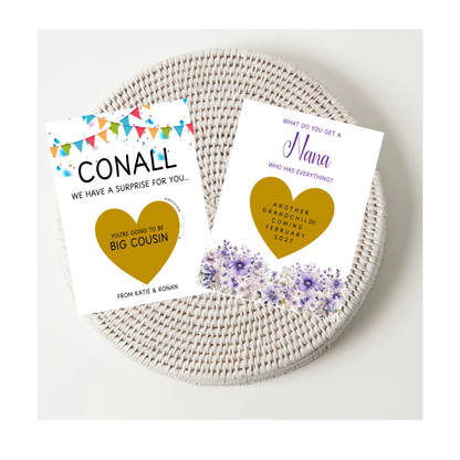 Personalised Scratch To Reveal Pregnancy Tickets