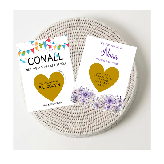 Personalised Scratch To Reveal Pregnancy Tickets