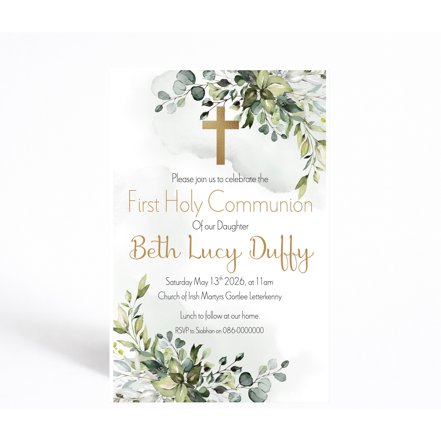 Personalised First Holy Communion and Confirmation Invitations