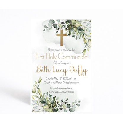 Personalised First Holy Communion and Confirmation Invitations