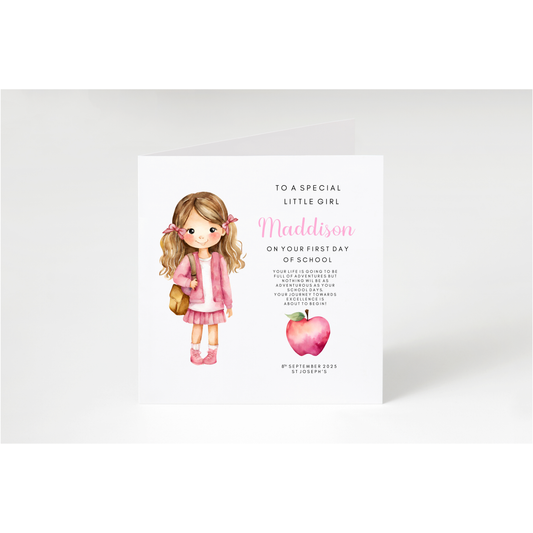 Personalised First Day of School/Montessori