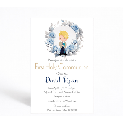 Personalised First Holy Communion and Confirmation Invitations