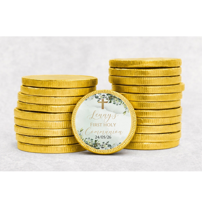 Pack of 10 Personalised Chocolate Coins
