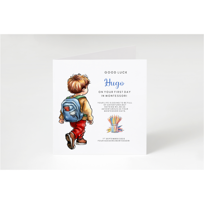 Personalised First Day of School/Montessori