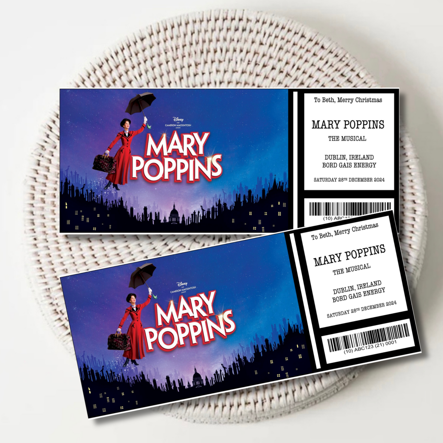 Personalised Show Tickets