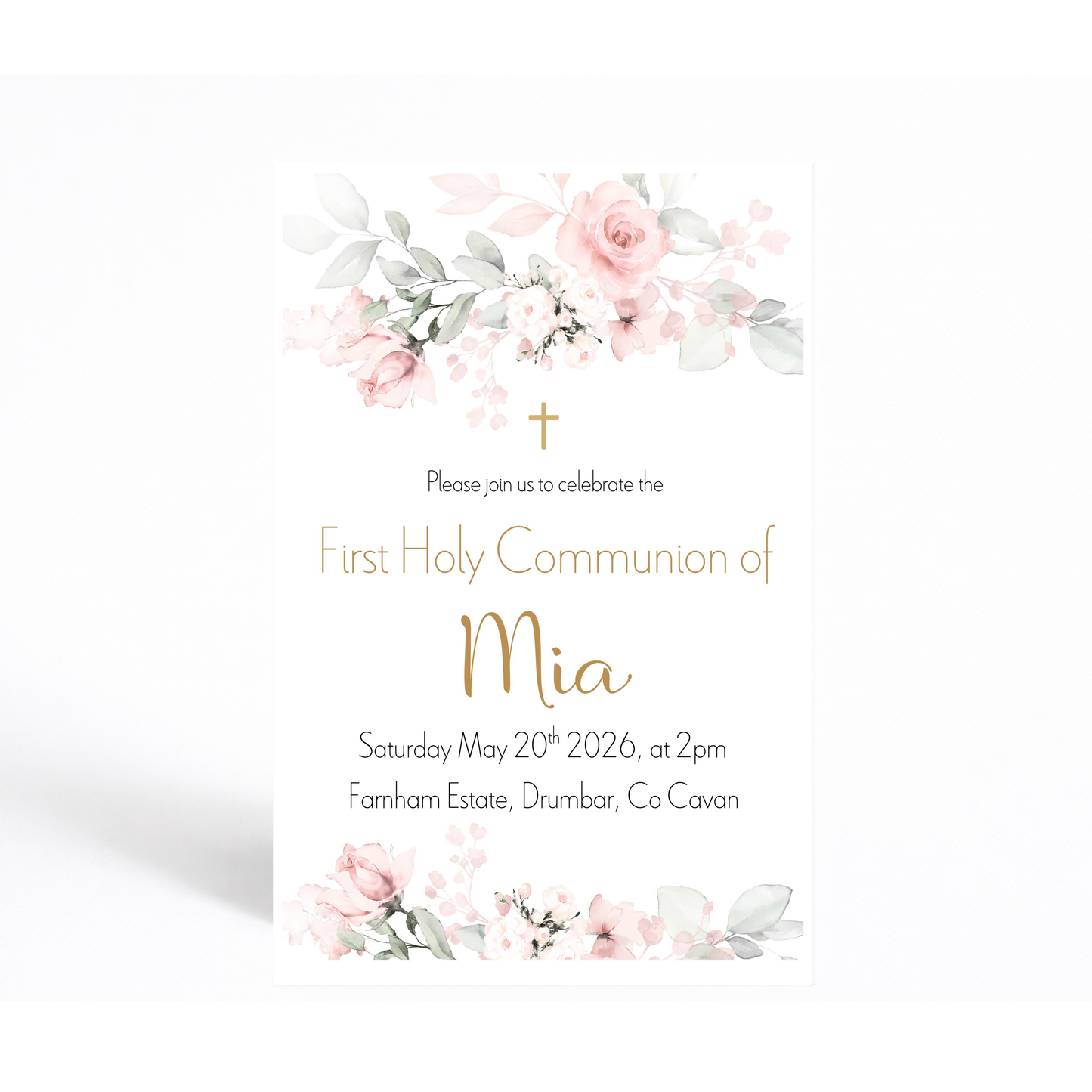 Personalised First Holy Communion and Confirmation Invitations