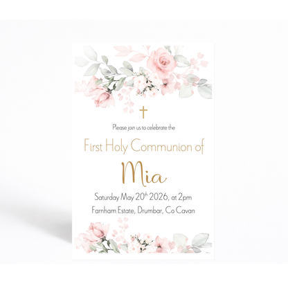 Personalised First Holy Communion and Confirmation Invitations